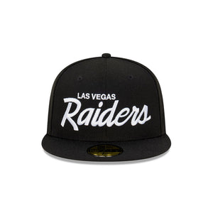Las Vegas Raiders Script 59FIFTY NFL Fitted Hat