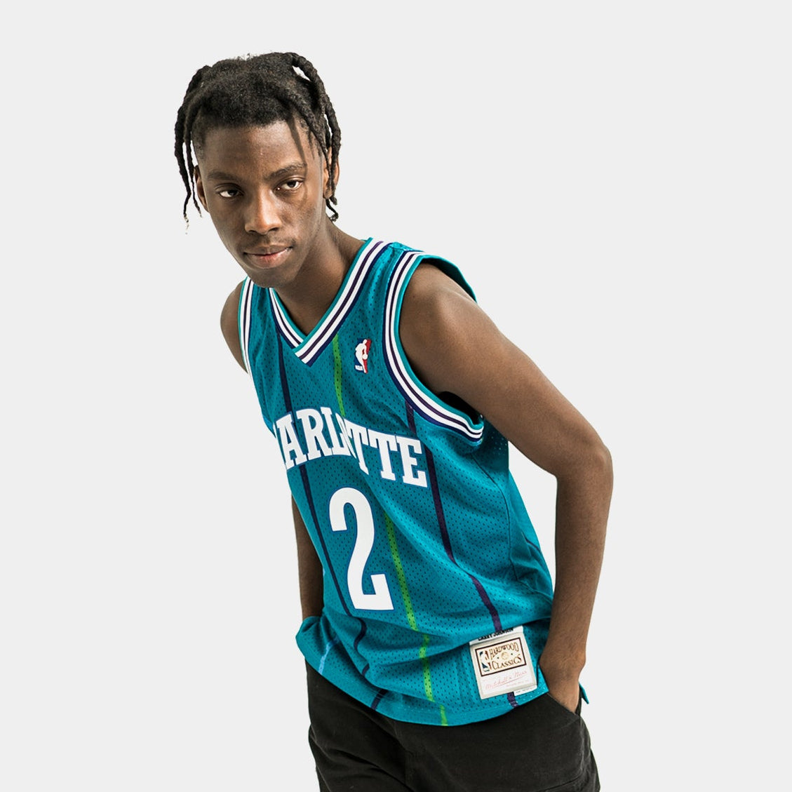 Larry Johnson Charlotte Hornets Throwback NBA Swingman Jersey