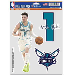 LaMelo Ball Charlotte Hornets Decal 3 Pack Decals / Stickers