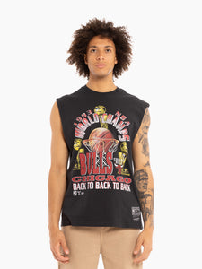 Chicago Bulls 1993 World Champs Back To Back To Back Vintage NBA Muscle Tank