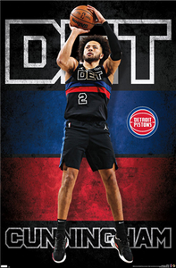Cade Cunningham Detroit Pistons NBA Wall Poster
