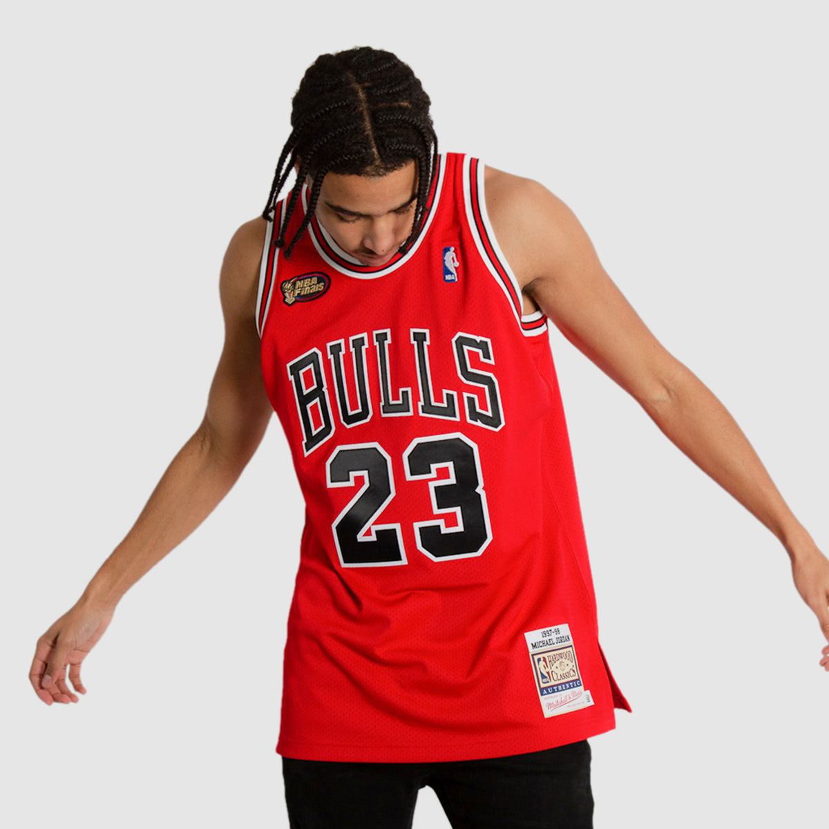 Michael Jordan 23 Chicago Bulls 1998 NBA Finals Authentic