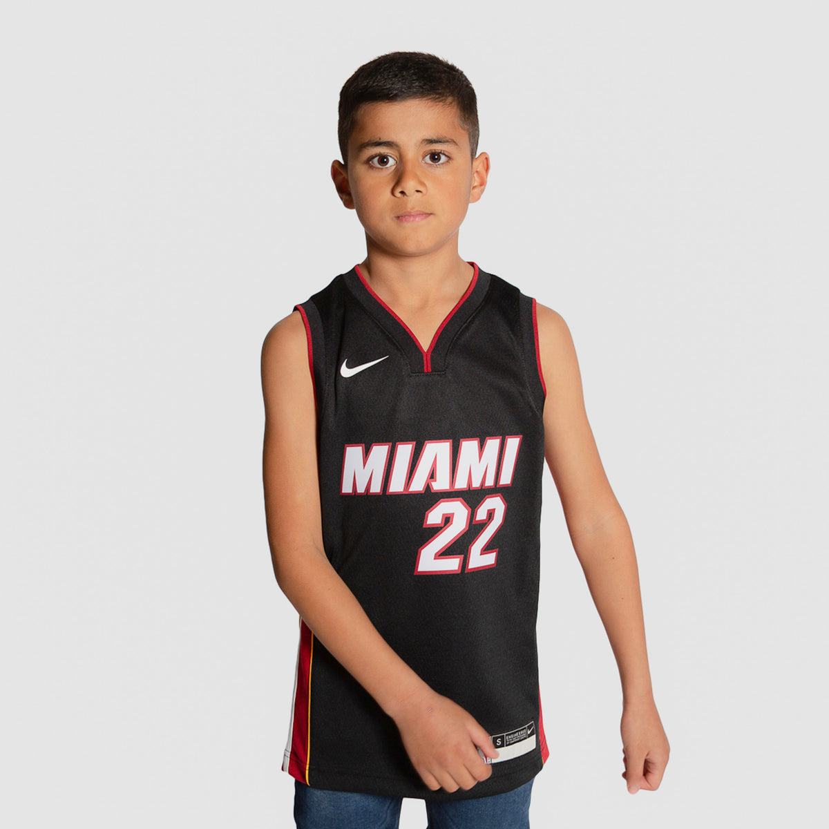 Nike Youth Miami Heat Jimmy Butler #22 White Swingman Jersey, Boys', Small