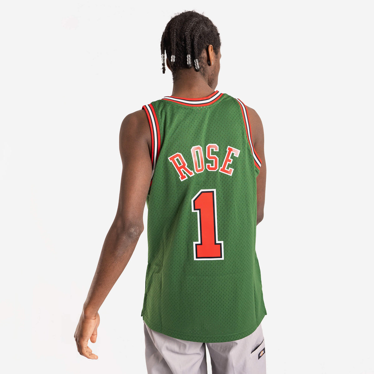 Derrick Rose #1 Chicago Bulls Nba Great Player Throwback Black