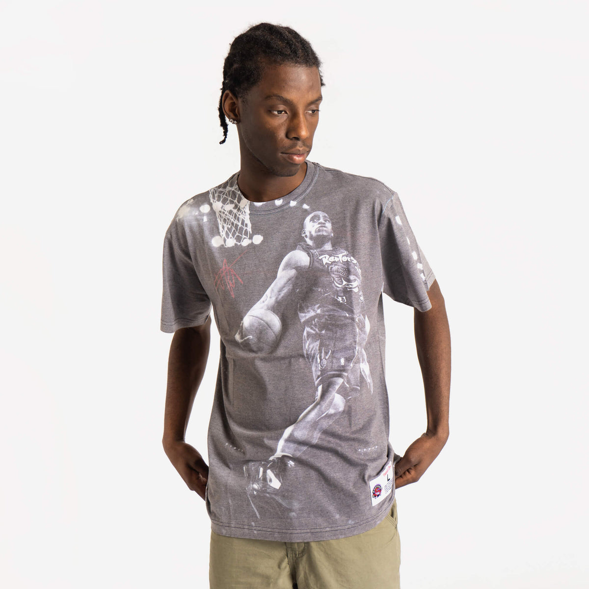 Men Toronto T SHIRT Raptors Carter Slam Cover T Shirt Short Sleeve