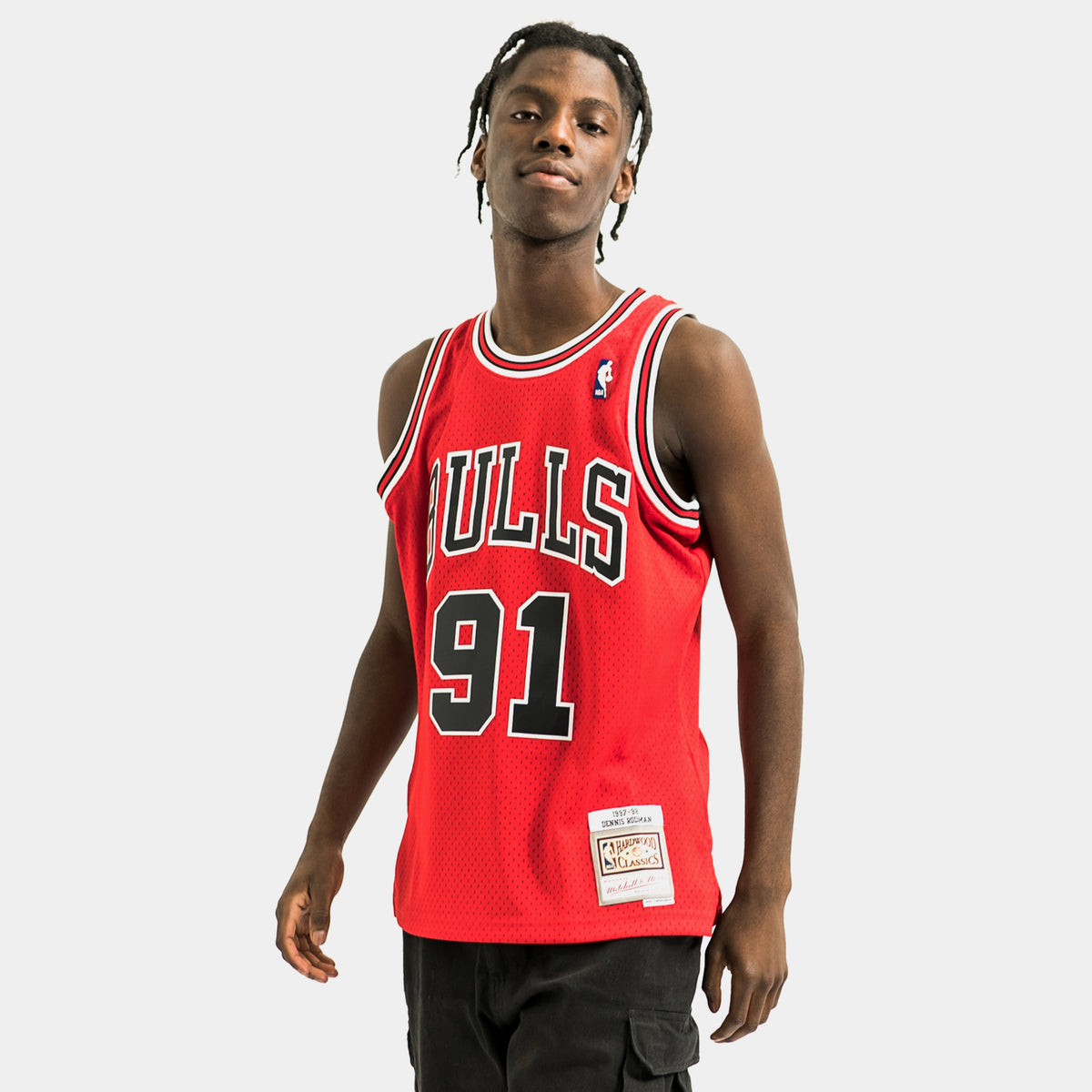 Dennis Rodman Chicago Bulls Pinstripe HWC Throwback Youth NBA Swingman –  Basketball Jersey World