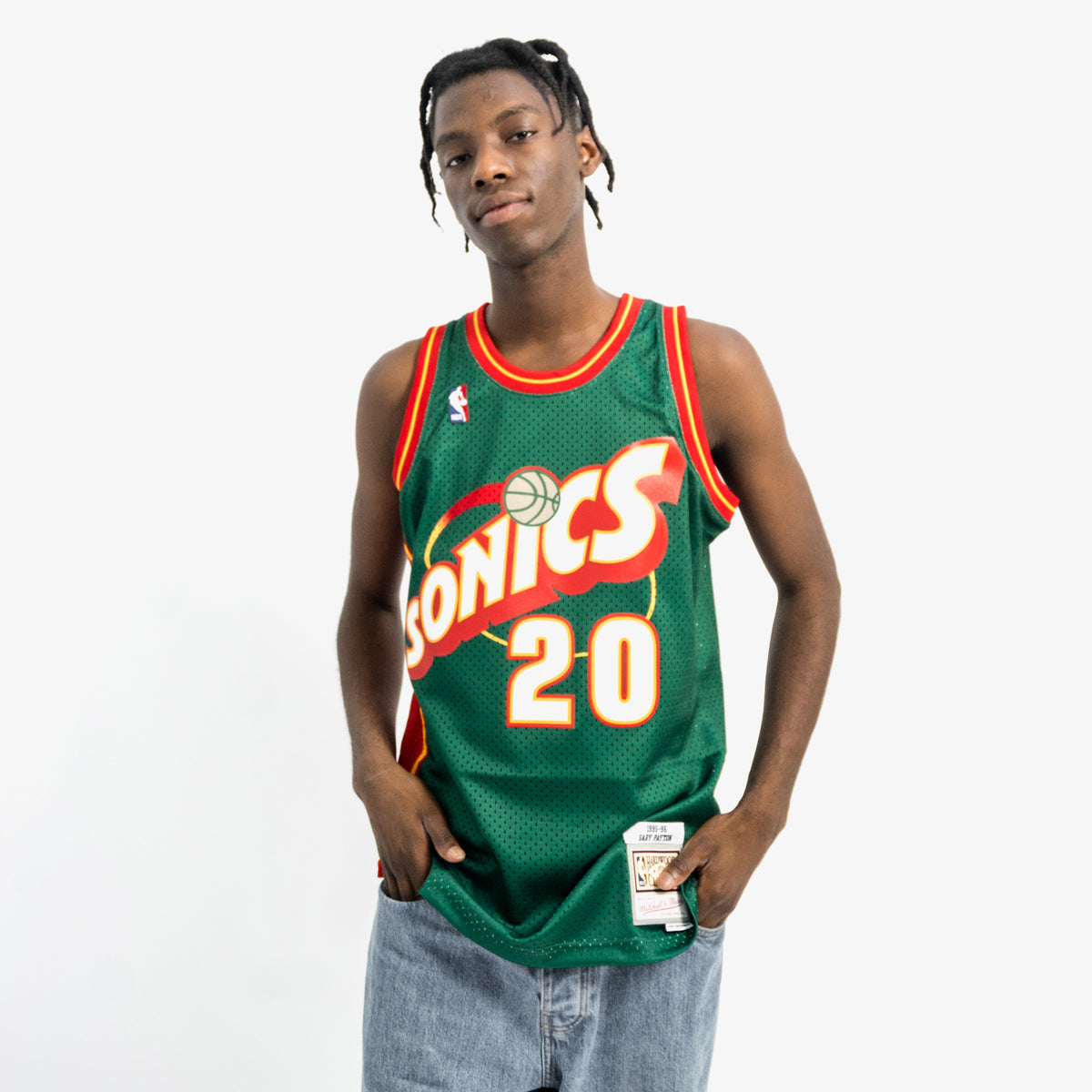 Mitchell & Ness Men's Gary Payton Seattle Supersonics Hardwood Classic  Swingman Jersey In Green/white/yellow