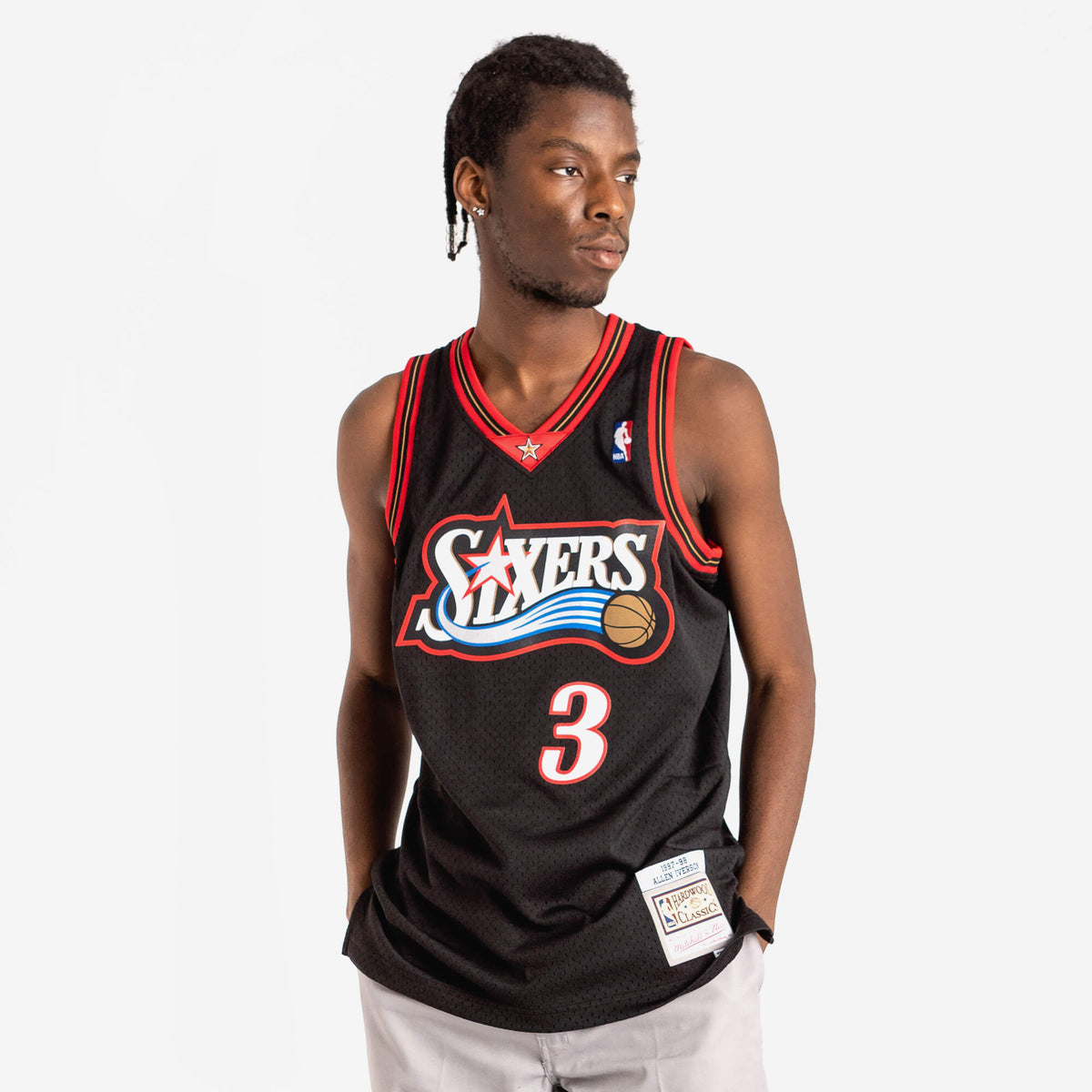 Allen Iverson Throwback Phila 76ers Basketball Jersey