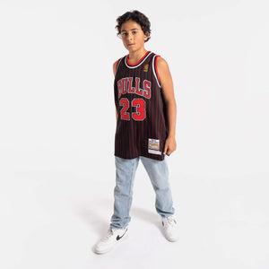 Michael Jordan Youth Chicago Bulls Premium 1996-97 Pinstripe Youth NBA Authentic Jersey