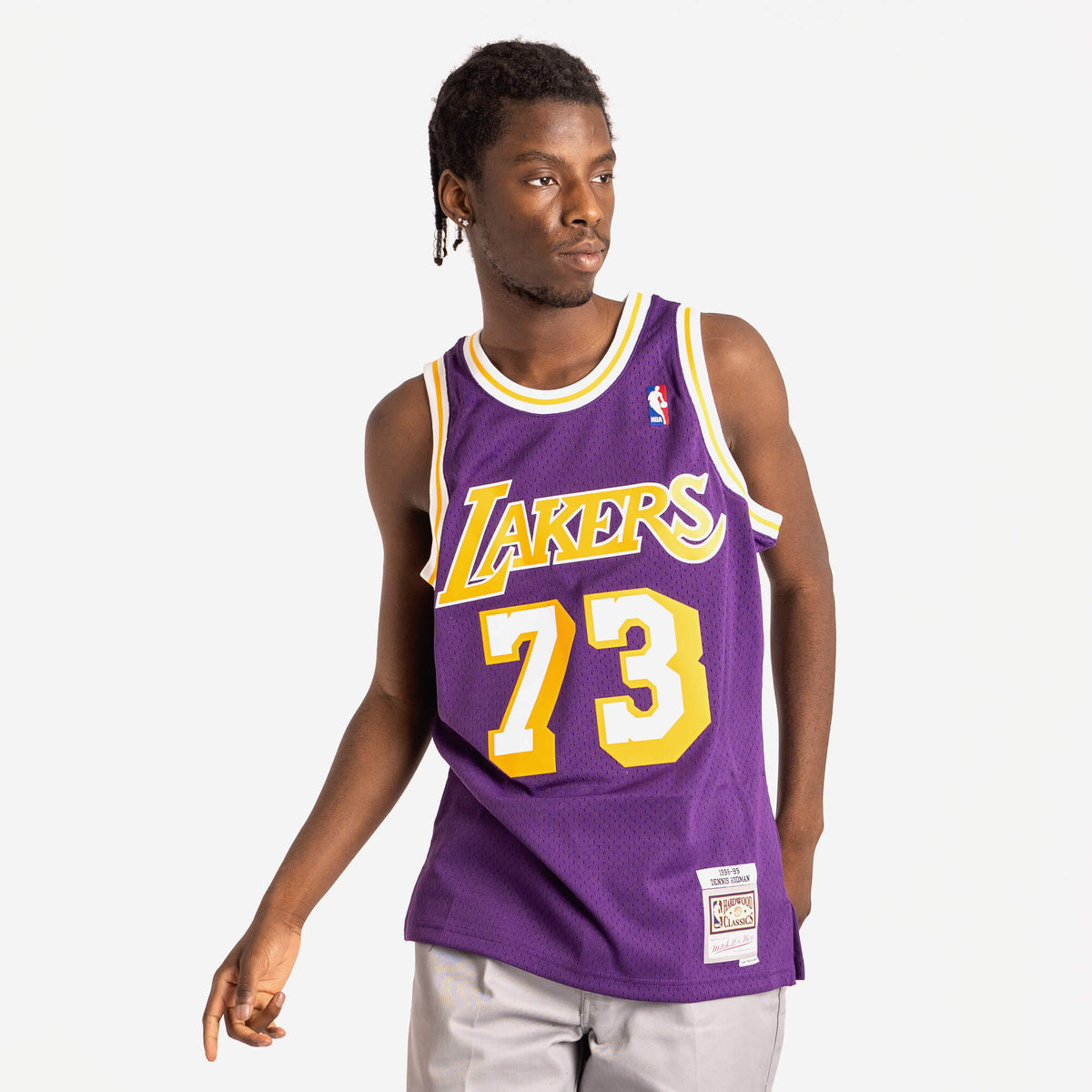 Dennis Rodman Los Angeles Lakers Mitchell & Ness Hardwood Classics Swingman  Jersey - Gold