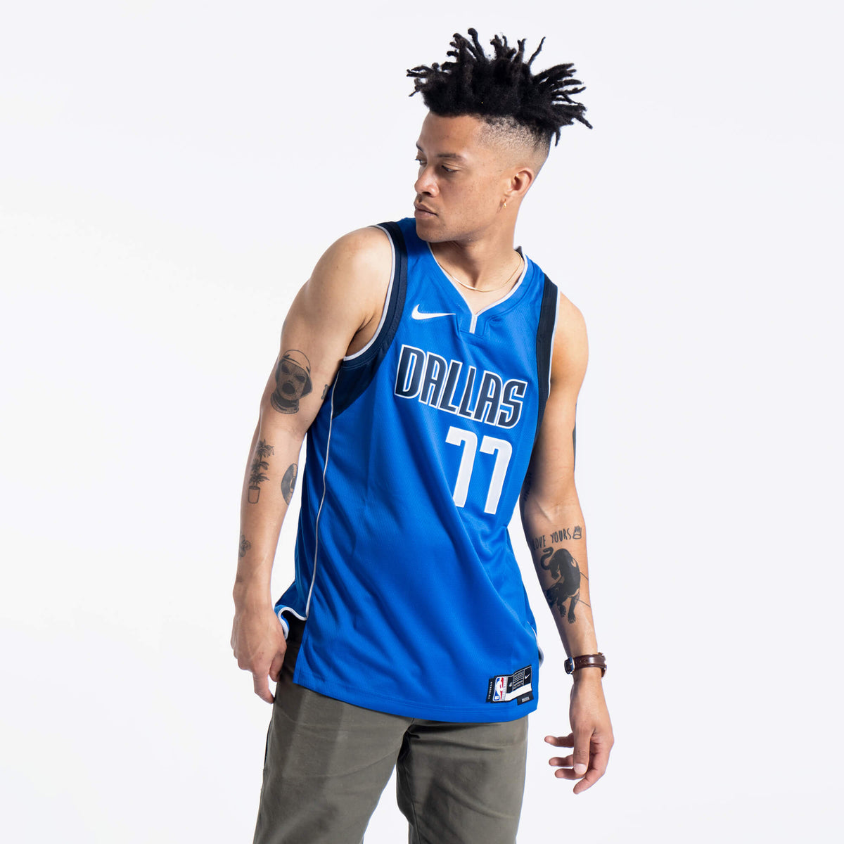 Dallas Mavericks Nike Icon Edition Swingman Jersey - Blue - Luka