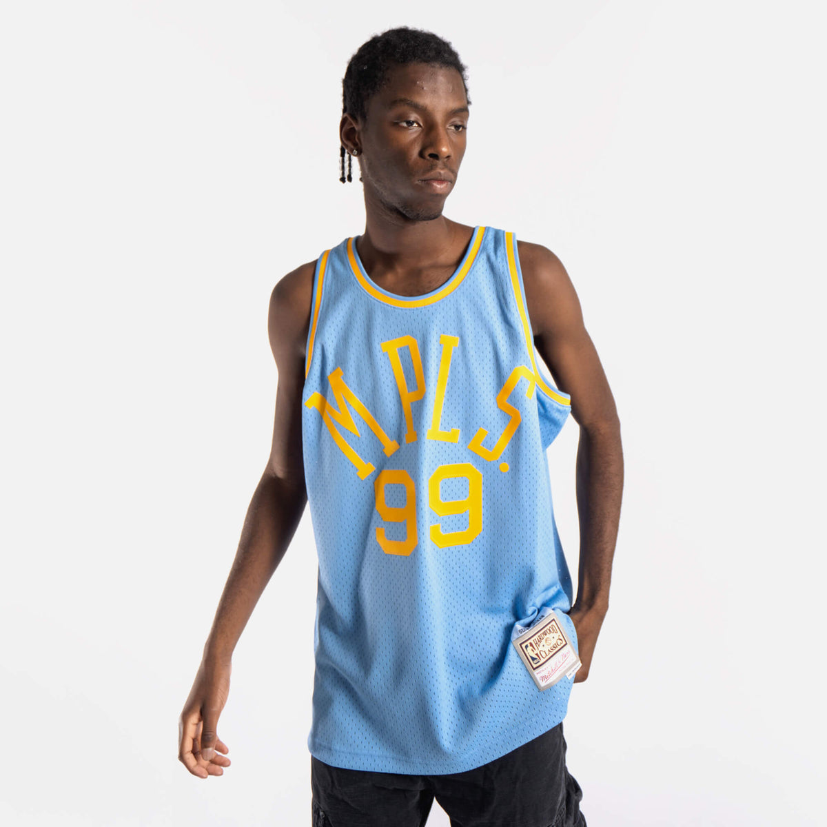 Mitchell and Ness Lakers M&N Men's MPLS Light Blue Swingman Shorts