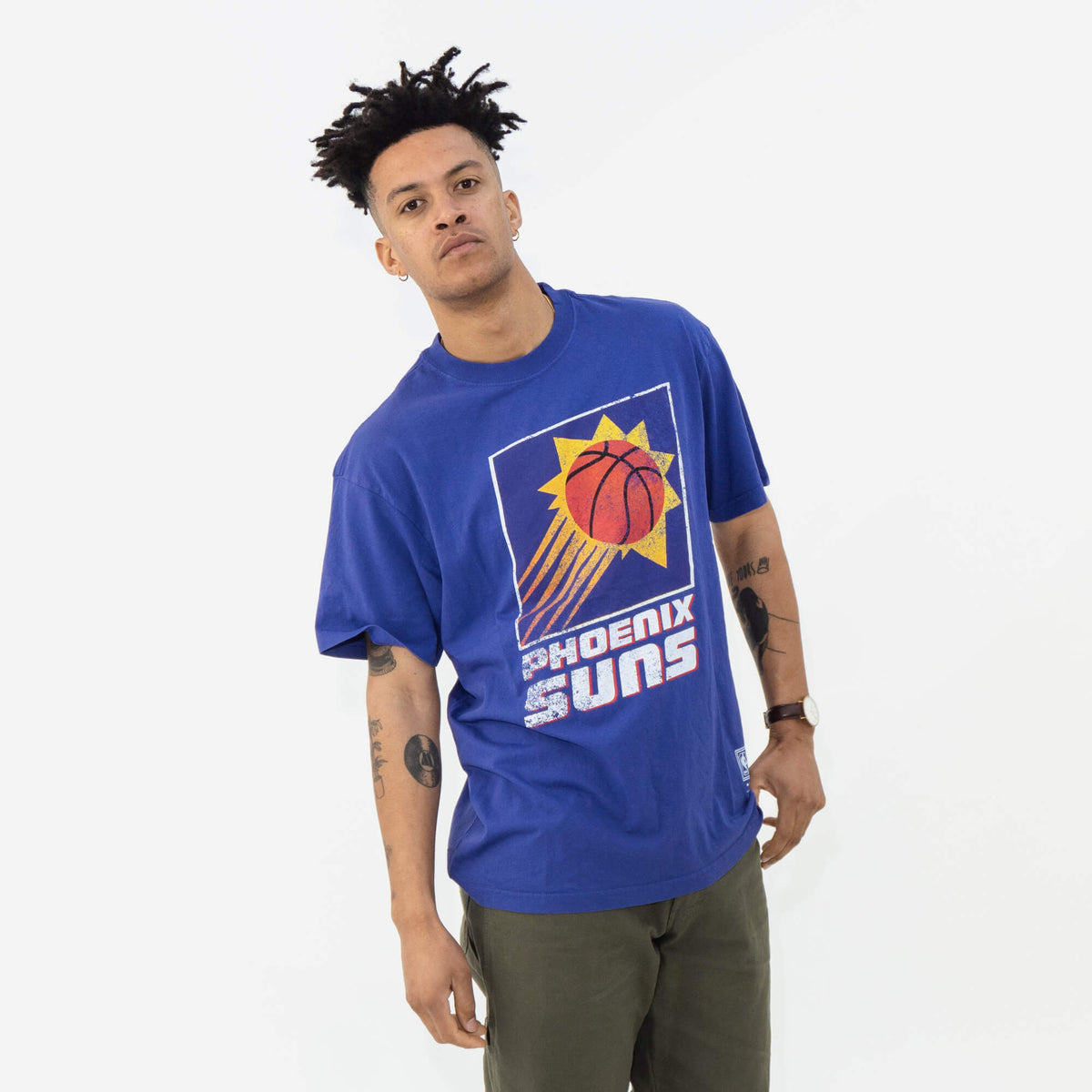 Phoenix Suns Vintage Hardwood Classics Big Logo NBA T-Shirt - Moon Best  Print