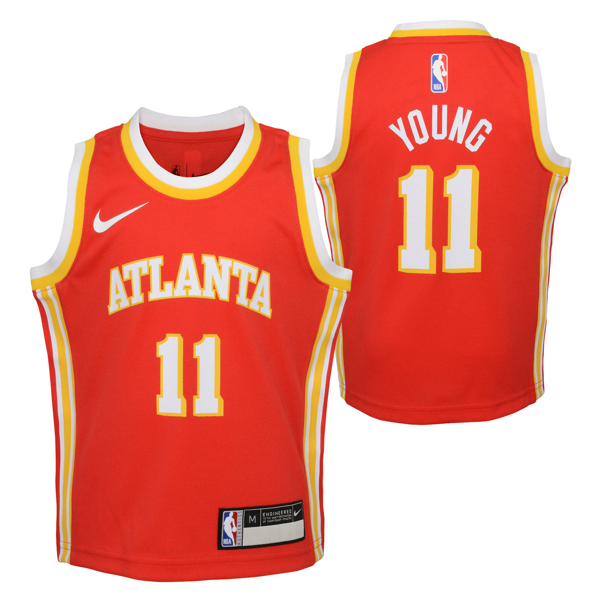 Atlanta Hawks #11 Trae Young Ice Tray Jersey String Backpack Bag Red Yellow