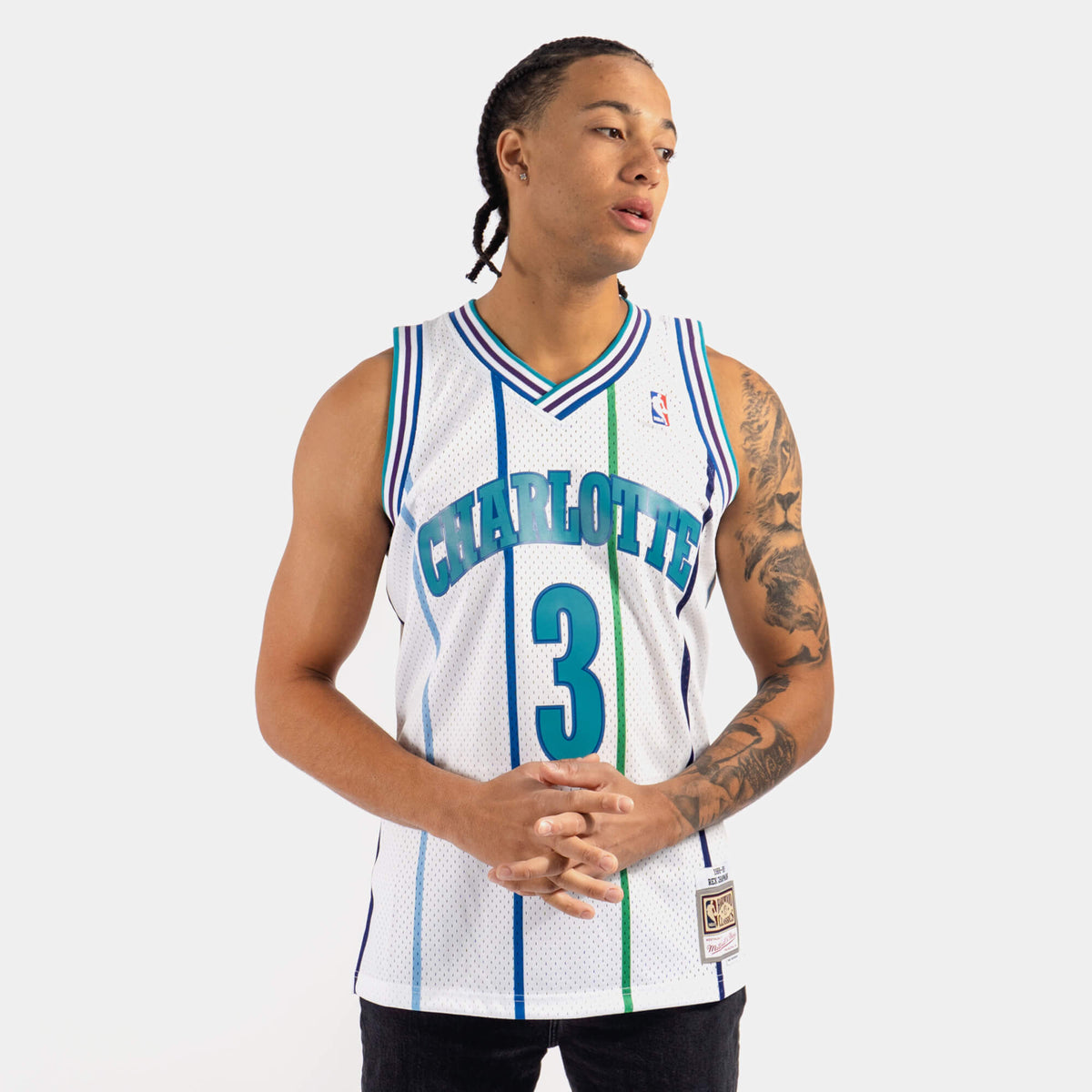 Shop Mitchell & Ness Charlotte Hornets Rex Chapman Swingman Jersey