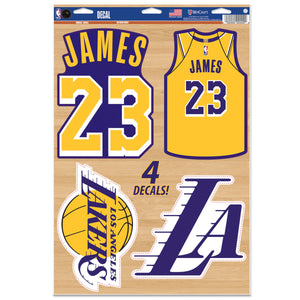 LeBron James Los Angeles Lakers Decal 11" x 17" Decals / Stickers