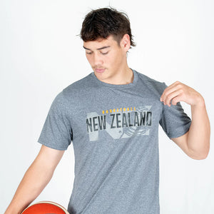New Zealand Tall Blacks Off Court Player Warm Up Black T-Shirt