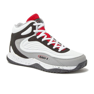 And1 Pulse 3.0 Junior White/Alloy/Black Basketball Shoes