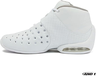 And1 Chosen One Mens White/Silver Basketball Shoes