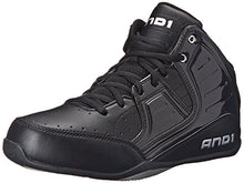 Load image into Gallery viewer, And1 Rocket 4 Mid Junior Black/Black/Silver Basketball Shoes
