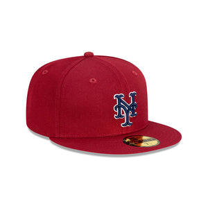 New York Mets Bordeaux 59FIFTY MLB Fitted Hat