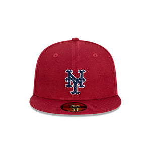 New York Mets Bordeaux 59FIFTY MLB Fitted Hat