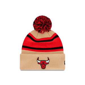 Chicago Bulls Strip Pom Knit NBA Beanie