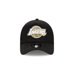 Los Angeles Lakers 9FORTY Black Olive A-Frame NBA Snapback Hat