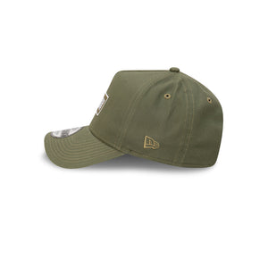 Olive New Era Logo Essentials 9FORTY A-Frame Snapback Hat