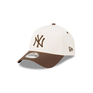 New York Yankees 9FORTY Walnut Winecork Two-Tone A-Frame MLB Strapback Hat