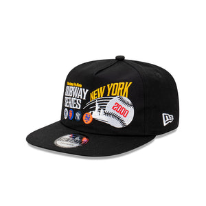 Subway Series New York Yankees vs New York Mets Black Golfer 2000 MLB Snapback Hat