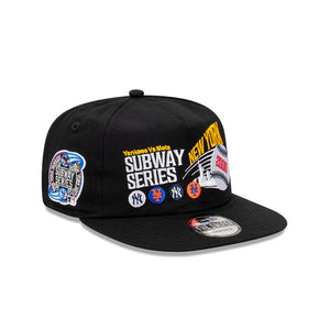 Subway Series New York Yankees vs New York Mets Black Golfer 2000 MLB Snapback Hat