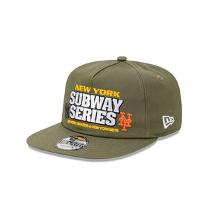 Subway Series New York Yankees vs New York Mets Khaki Golfer 2000 MLB Snapback Hat