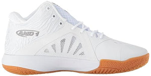 And1 Attack Mid Junior White/SuperFoil/Gum Basketball Shoes