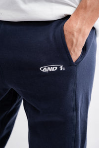 And1 Logo Navy Fleece Track Pants