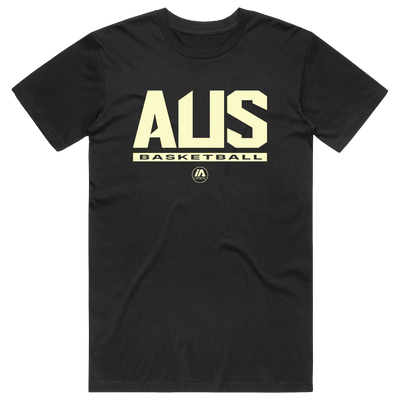 Australian Boomers Black Elite Casual Cotton T-Shirt