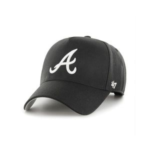 Atlanta Braves Black & White '47 MVP DT MLB Snapback Hat