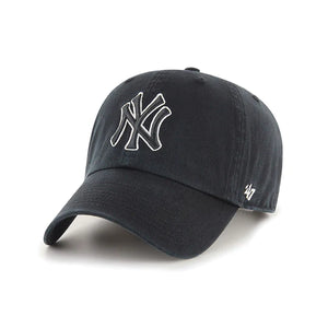 New York Yankees Black and White 47 Clean Up MLB Strapback Hat