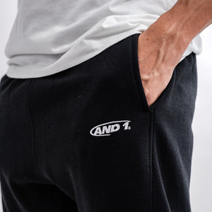 And1 Logo Black Fleece Track Pants