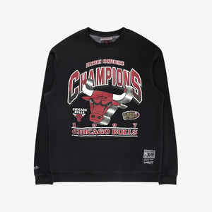 Chicago Bulls Vintage Bevelled NBA Crew Neck Jumper