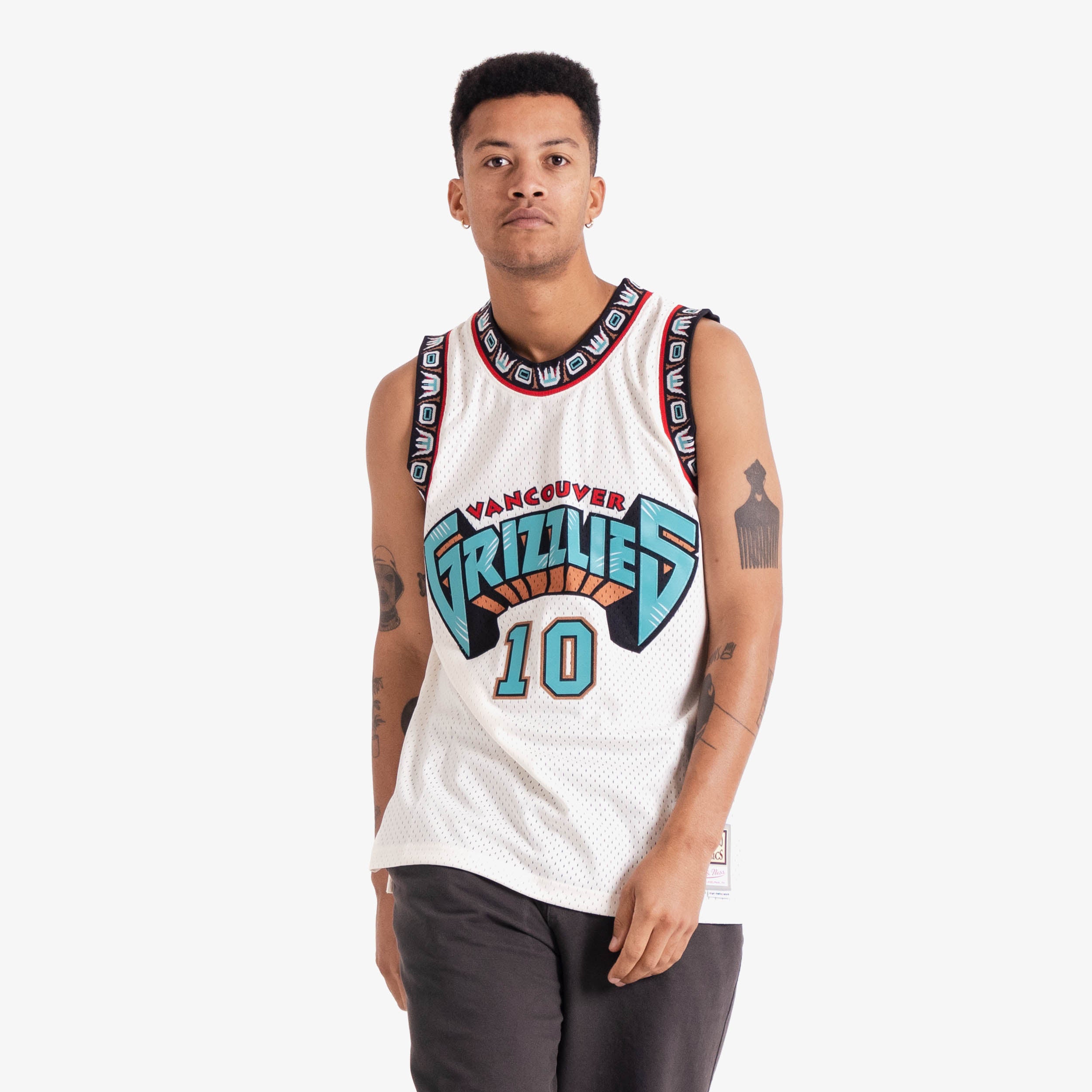 Mike Bibby Vancouver Grizzlies HWC Throwback NBA Off White, 52% OFF