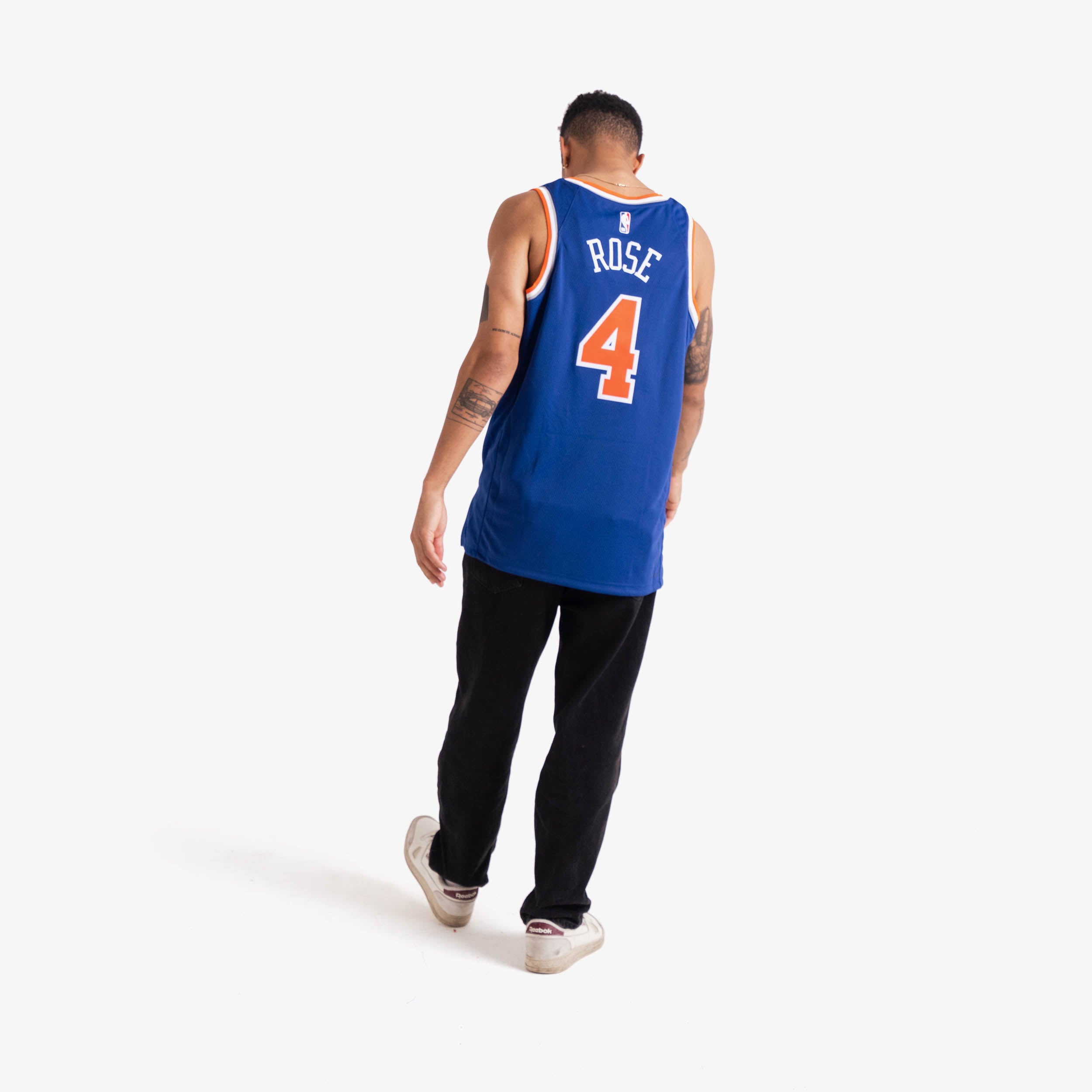 Men's New York Knicks #25 Derrick Rose Orange Revolution 30