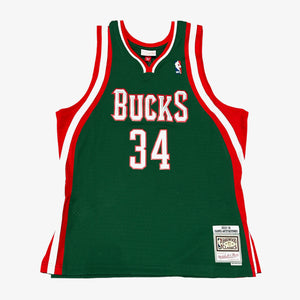 Giannis Antetokounmpo Milwaukee Bucks Rookie HWC Throwback NBA Swingman Jersey