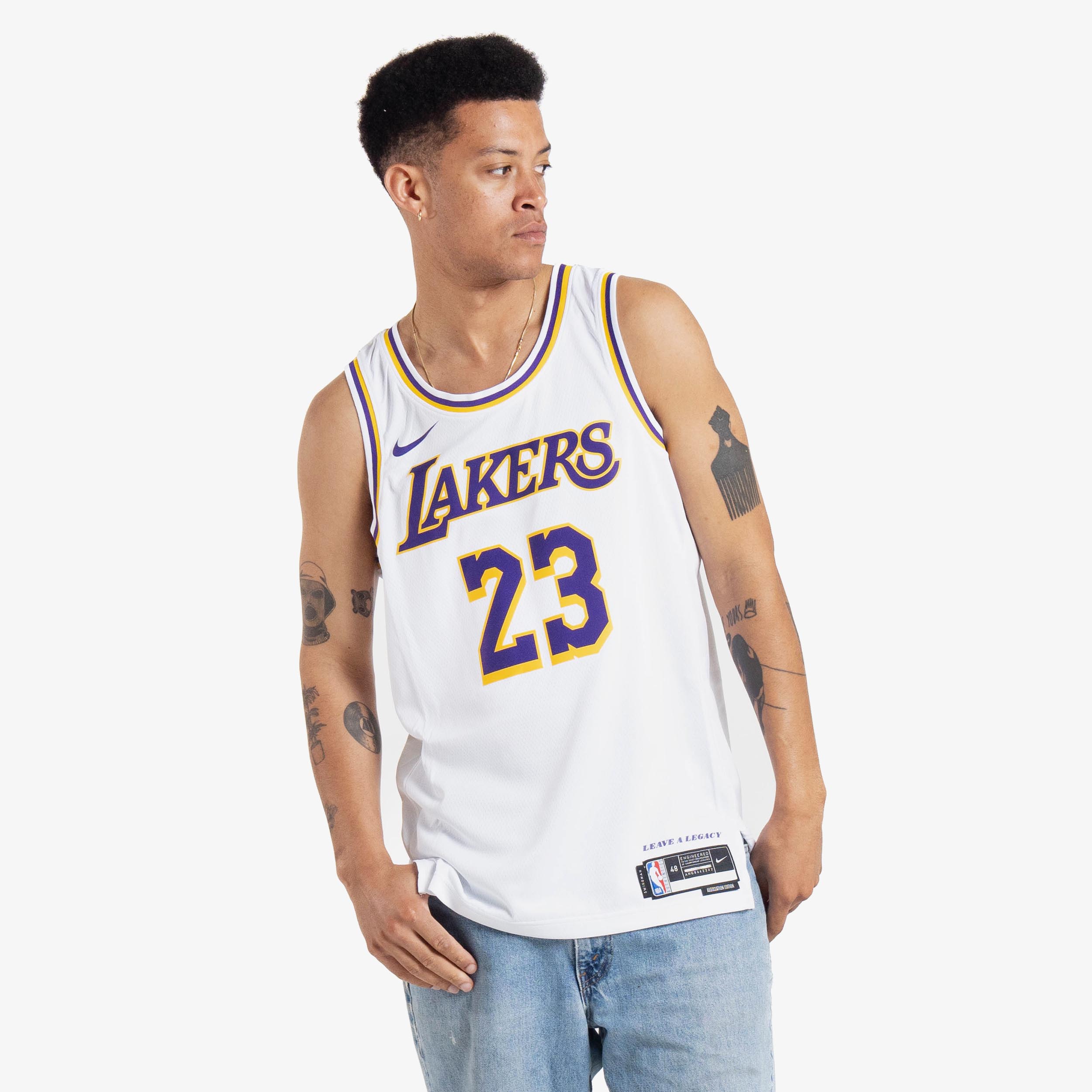 100% Authentic Lebron James Nike 22 23 Lakers Icon Jersey Size 48