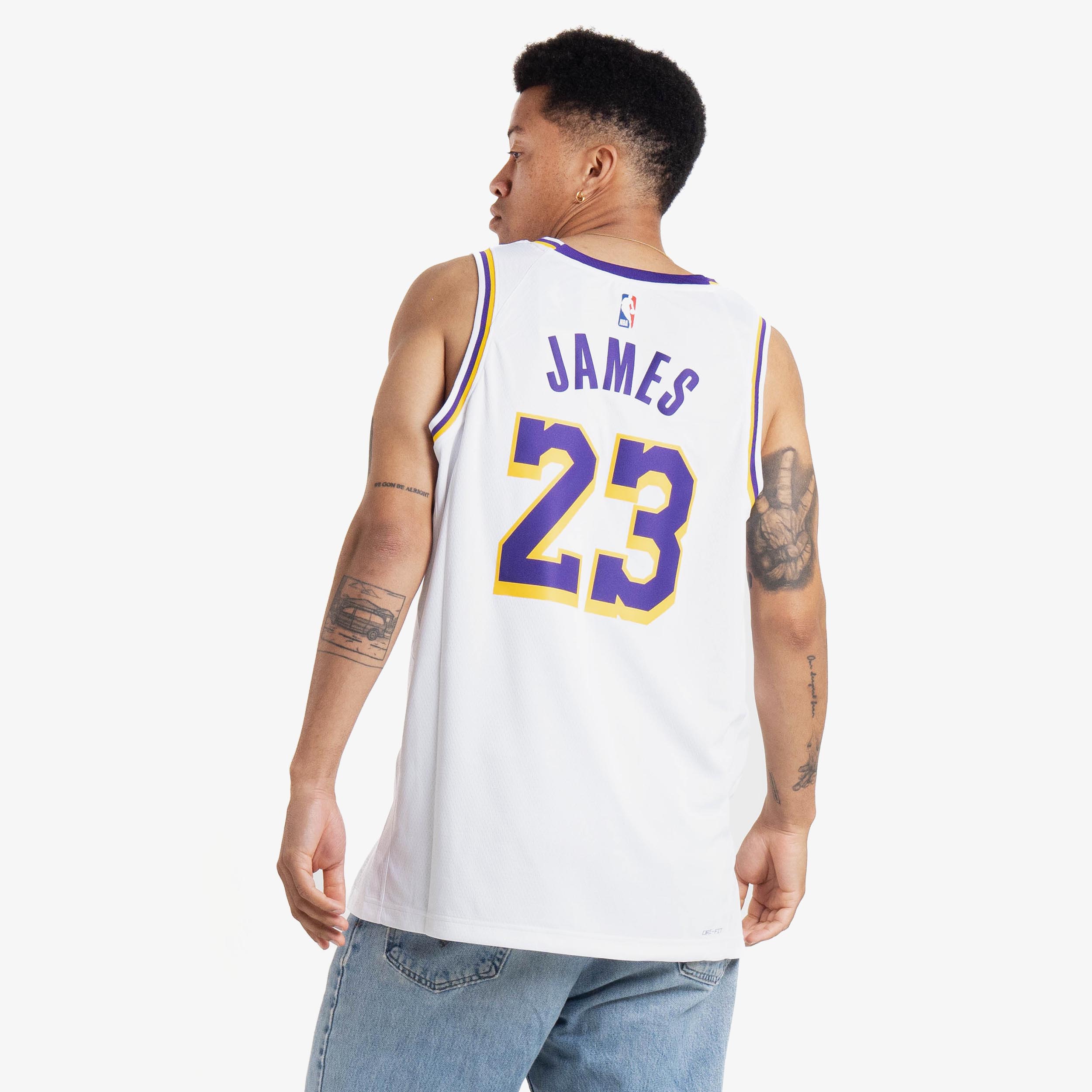 LeBron James Los Angeles Lakers City Edition Big Kids' (Boys') NBA Swingman  Jersey.