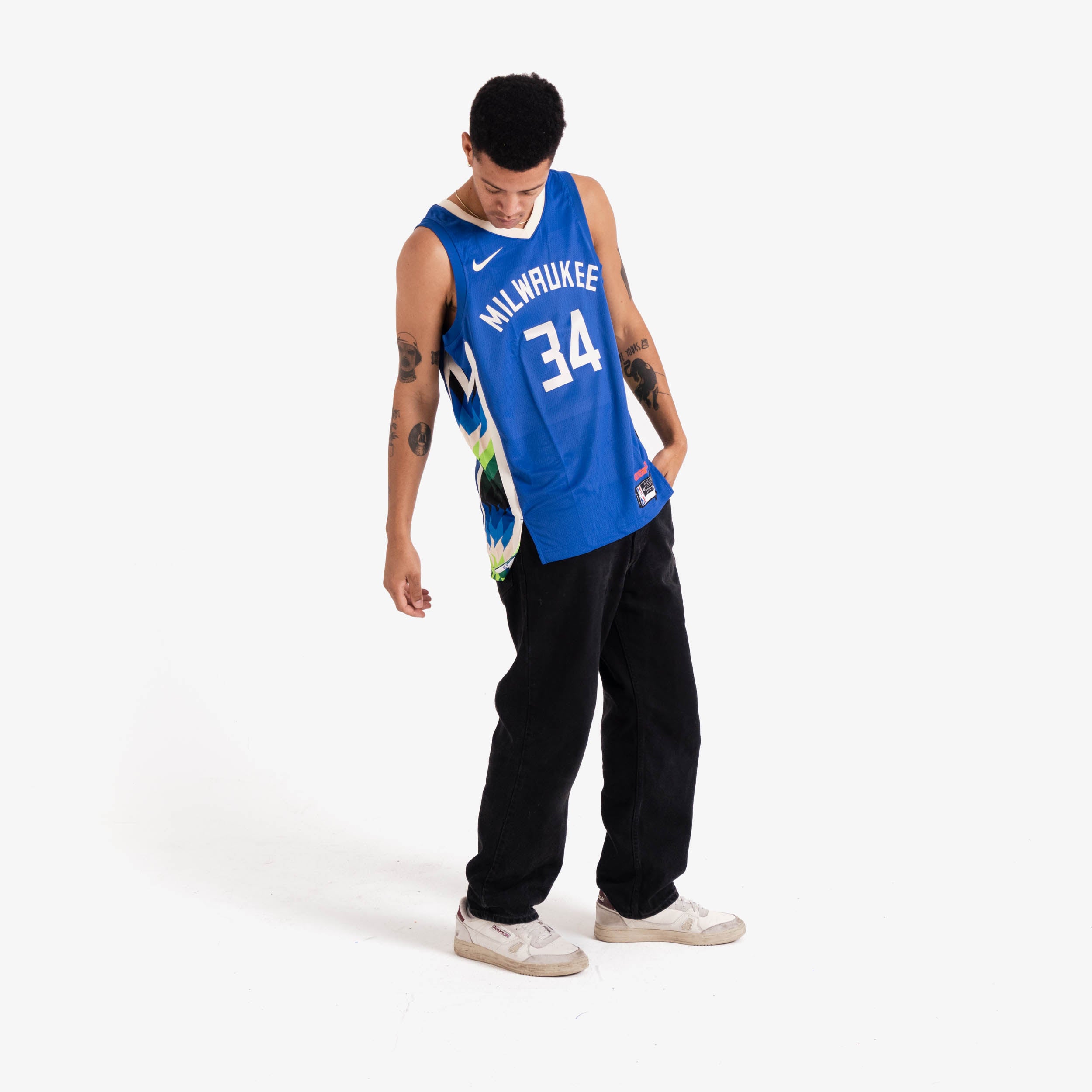 Nike Milwaukee Bucks City Edition Swingman Jersey Giannis Antetokounmpo Blue