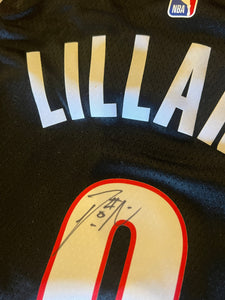 AUTOGRAPHED Damian Lillard Portland Trailblazers NBA Icon Swingman Jersey