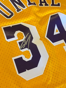 AUTOGRAPHED Shaquille O'Neal LA Lakers NBA Home Swingman Jersey