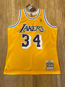 AUTOGRAPHED Shaquille O'Neal LA Lakers NBA Home Swingman Jersey