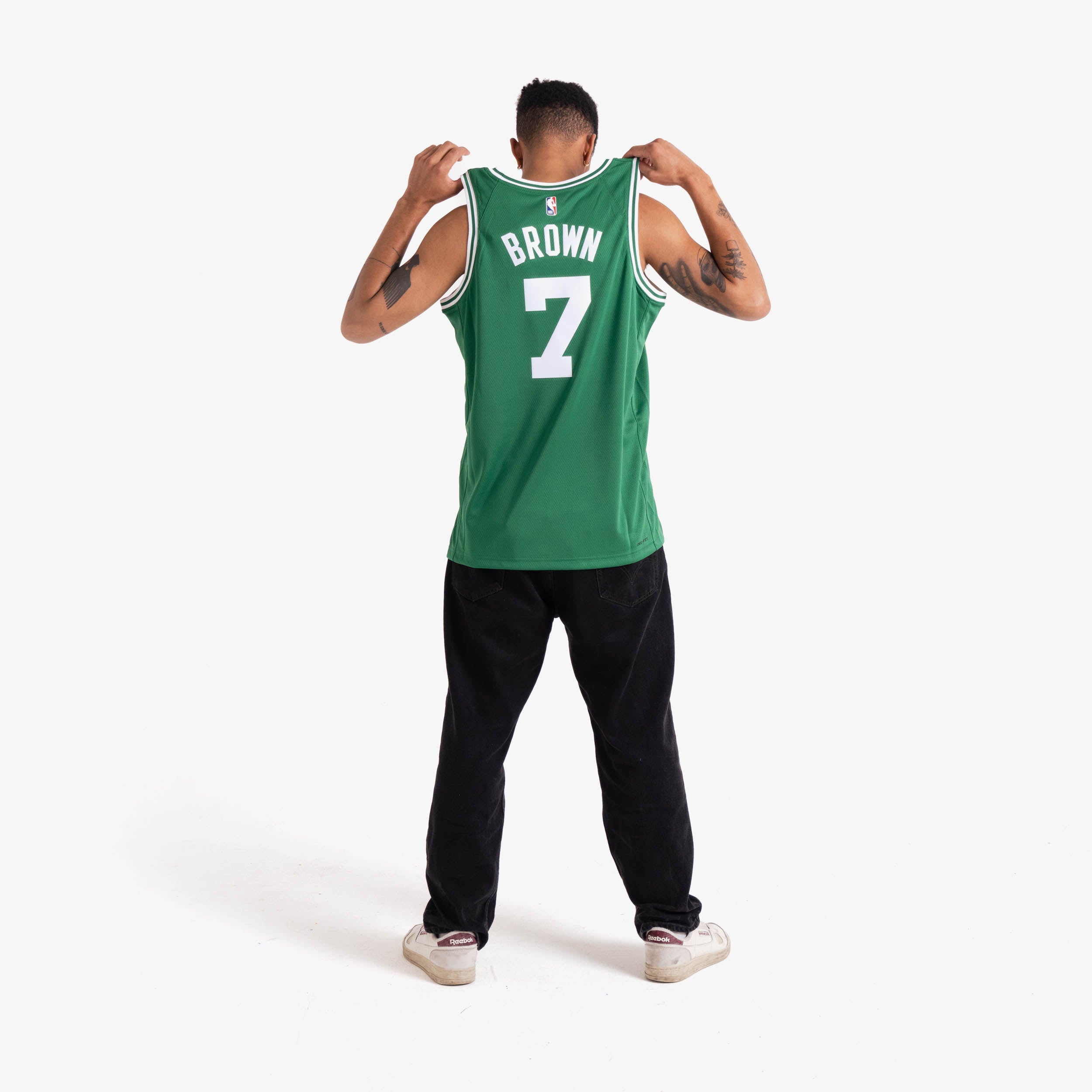 2023/24 Celtics BROWN #7 White Retro NBA Jerseys 热压